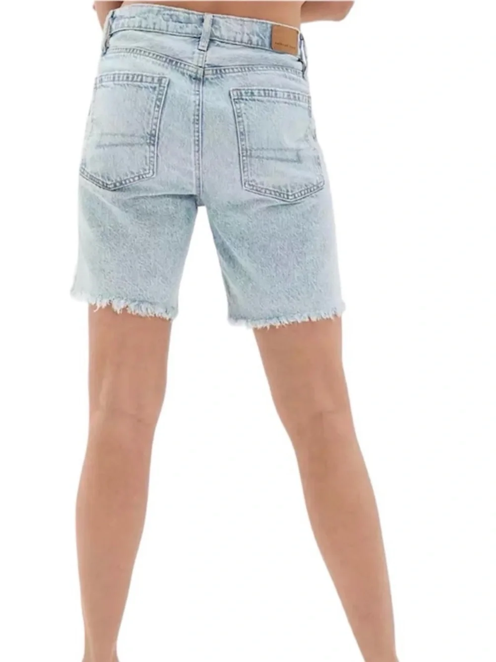 AE Low-Rise Denim Baggy Skater Short